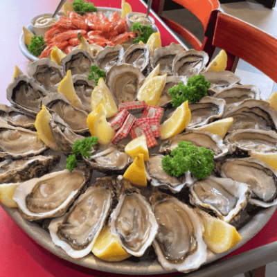 Oysters, French restaurant Bordeaux